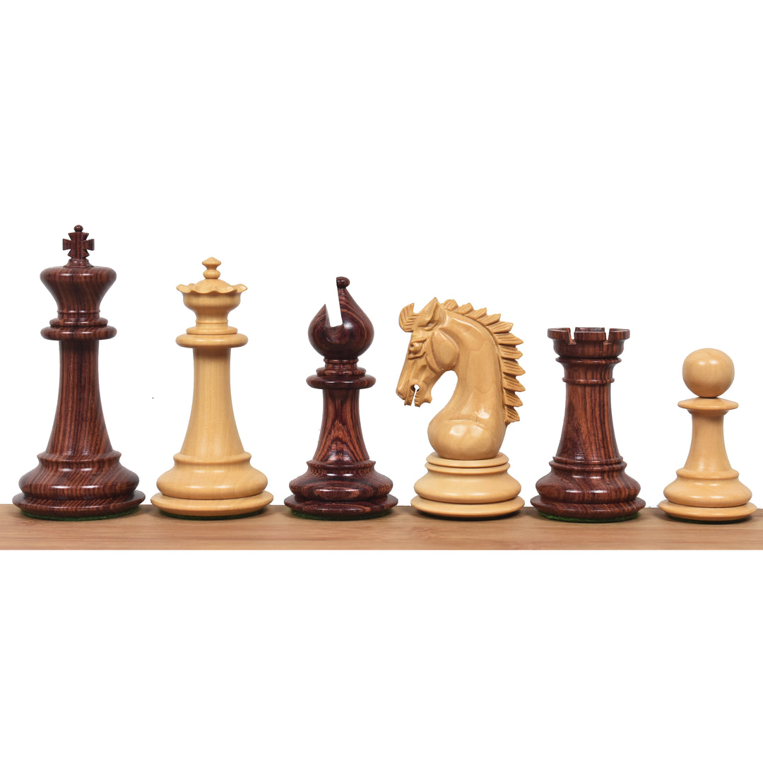 3.7" Emperor Series Staunton Chess set- Chess Pieces Only- Double Weighted Rose Wood - Warehouse Clearance - UK Shipping Only