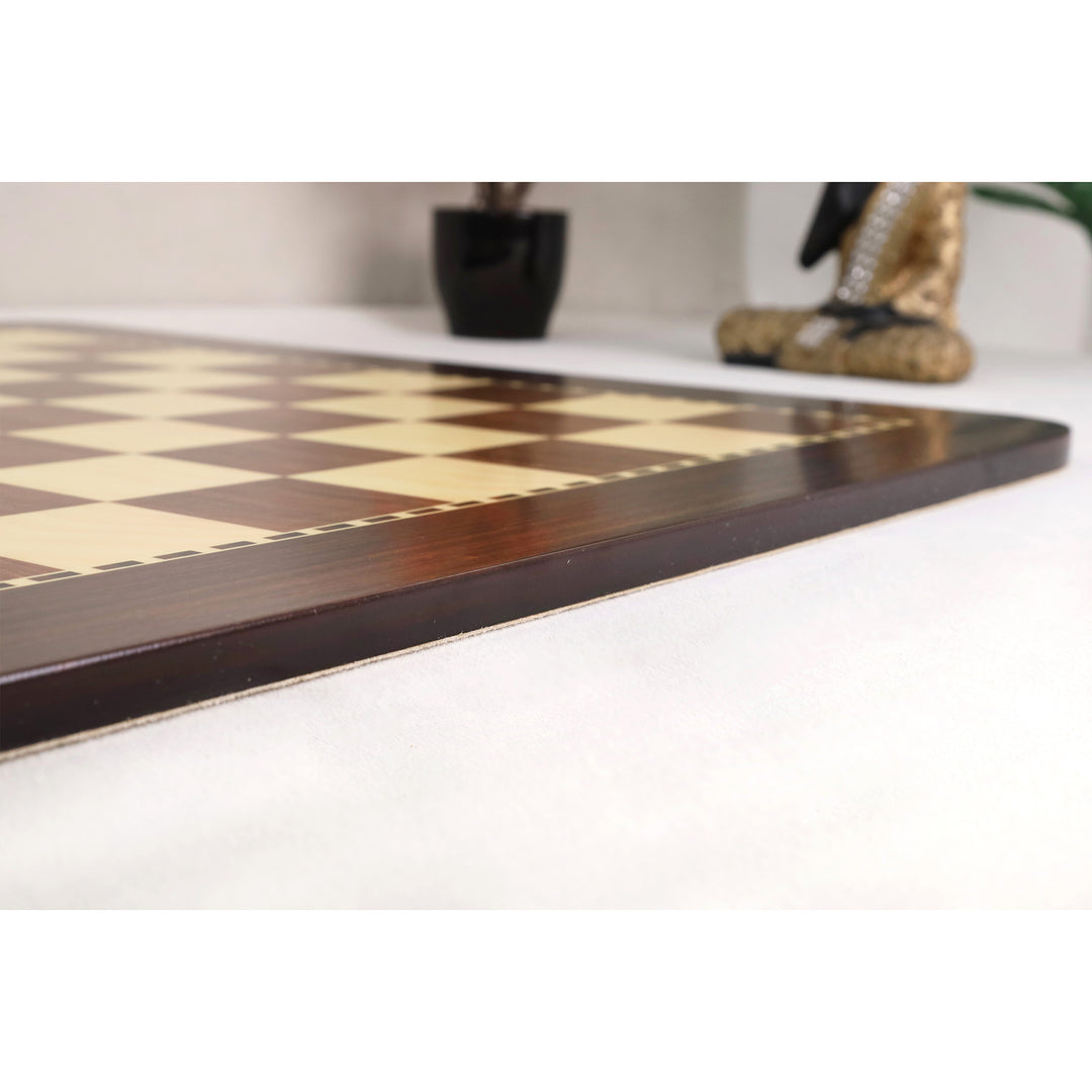 21" Walnut & Maple Printed Chess Board – Matte Finish Tournament Board