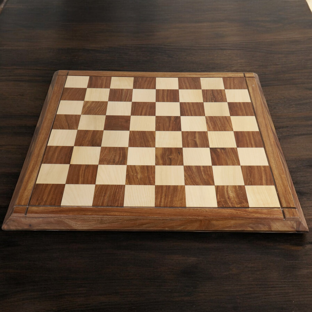 Combo of 4.1" Pro Staunton Weighted Wooden Chess Set - Chess Pieces with 23" Chess Board in Golden Rosewood - Warehouse Clearance - Europe Shipping Only