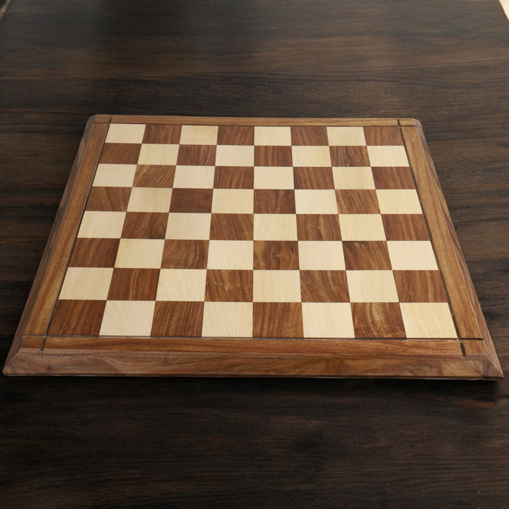 Combo of 4.1" Pro Staunton Weighted Wooden Chess Set - Chess Pieces with 23" Chess Board in Golden Rosewood - Warehouse Clearance - Europe Shipping Only