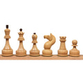 Light boxwood chess pieces from the Soviet Championship Tal chess set collection.