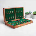 16" Laurel Series Burnt Carving Lacquered Staunton Chess Set – Magnetic Ebony & Maple Wooden Folding Board