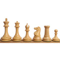 Jeu d'échecs Staunton Anderssen Dropjaw de 1856 environ, légèrement imparfait, 3,5 pouces - Pièces d'échecs uniquement - Ébène et buis