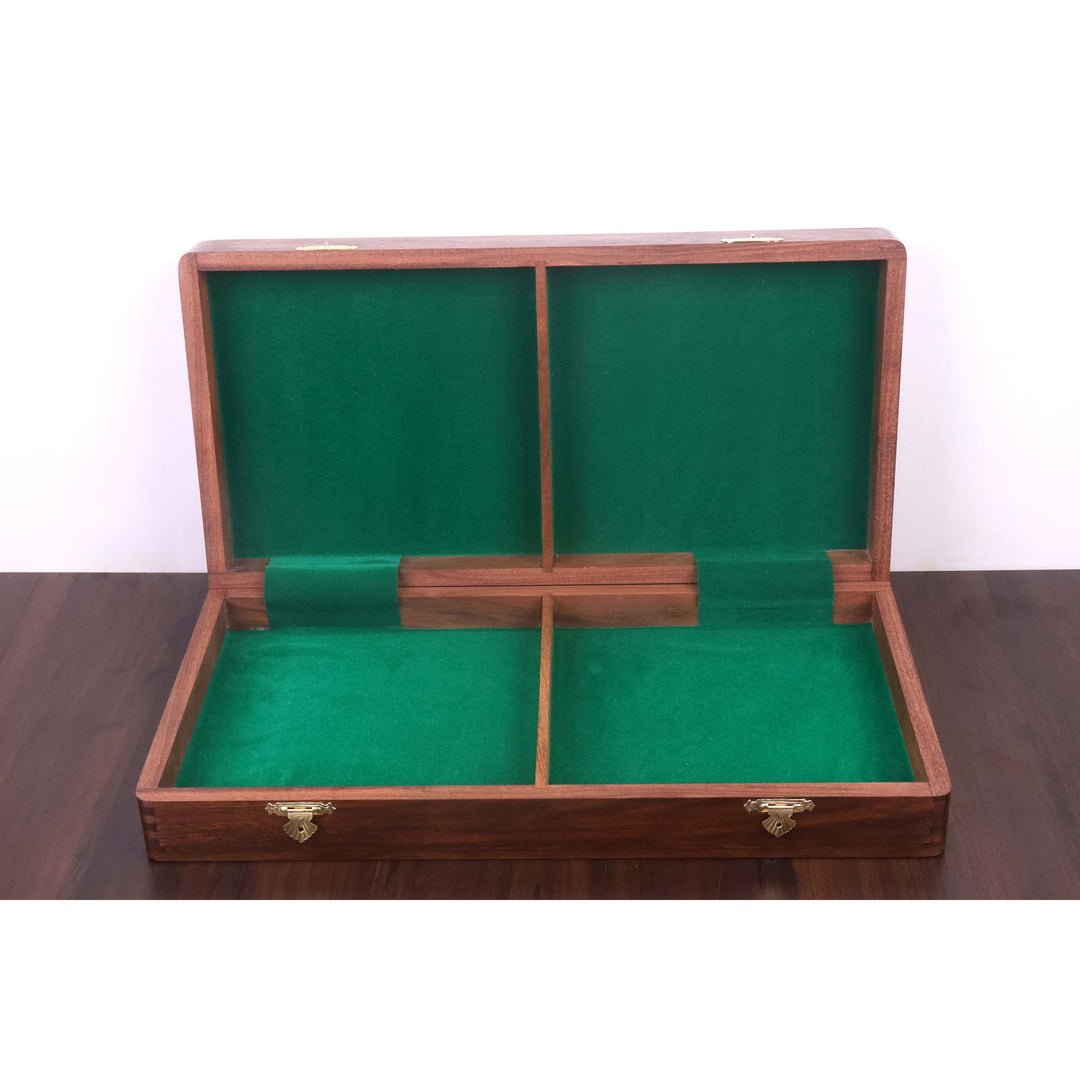 1950's Dubrovnik Chess Board Folding Style in Golden Rosewood & Maple Wood with Internal Storage - 57 mm square - Warehouse Clearance - Europe Shipping Only