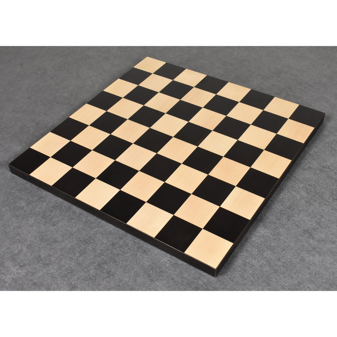 Borderless Chess board - 55 mm Square - Solid Inlaid Ebony & Maple Wood - 17.7 inch - Warehouse Clearance - Europe Shipping Only