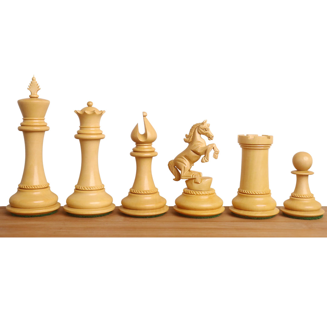 4.5" Incitatus Luxury Staunton Chess Set – Chess Pieces Only - Triple Weighted - Bud Rosewood