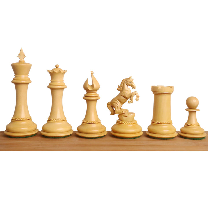 4.5" Incitatus Luxury Staunton Chess Set – Chess Pieces Only - Triple Weighted - Bud Rosewood