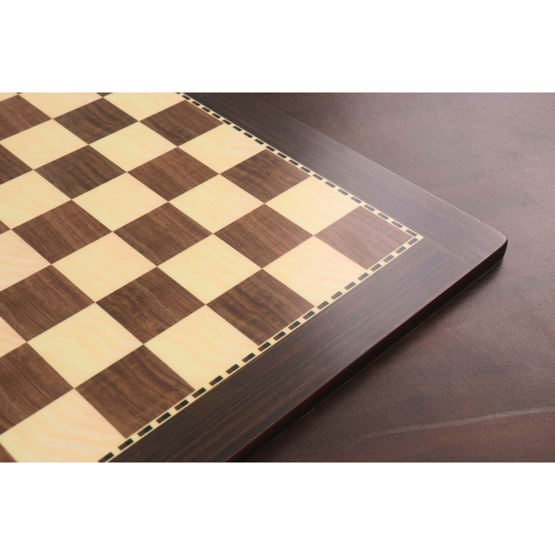 16" Walnut & Maple Printed Chess Board – Matte Finish Tournament Board