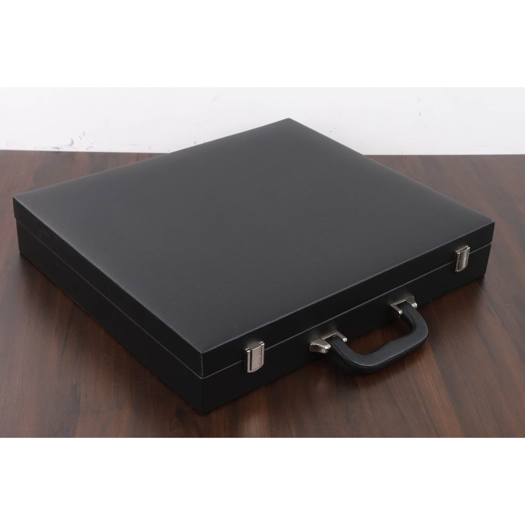 Compartment Style Leatherette Coffer Storage Box for Chess Pieces upto 4.1" King - Warehouse Clearance - USA Shipping Only