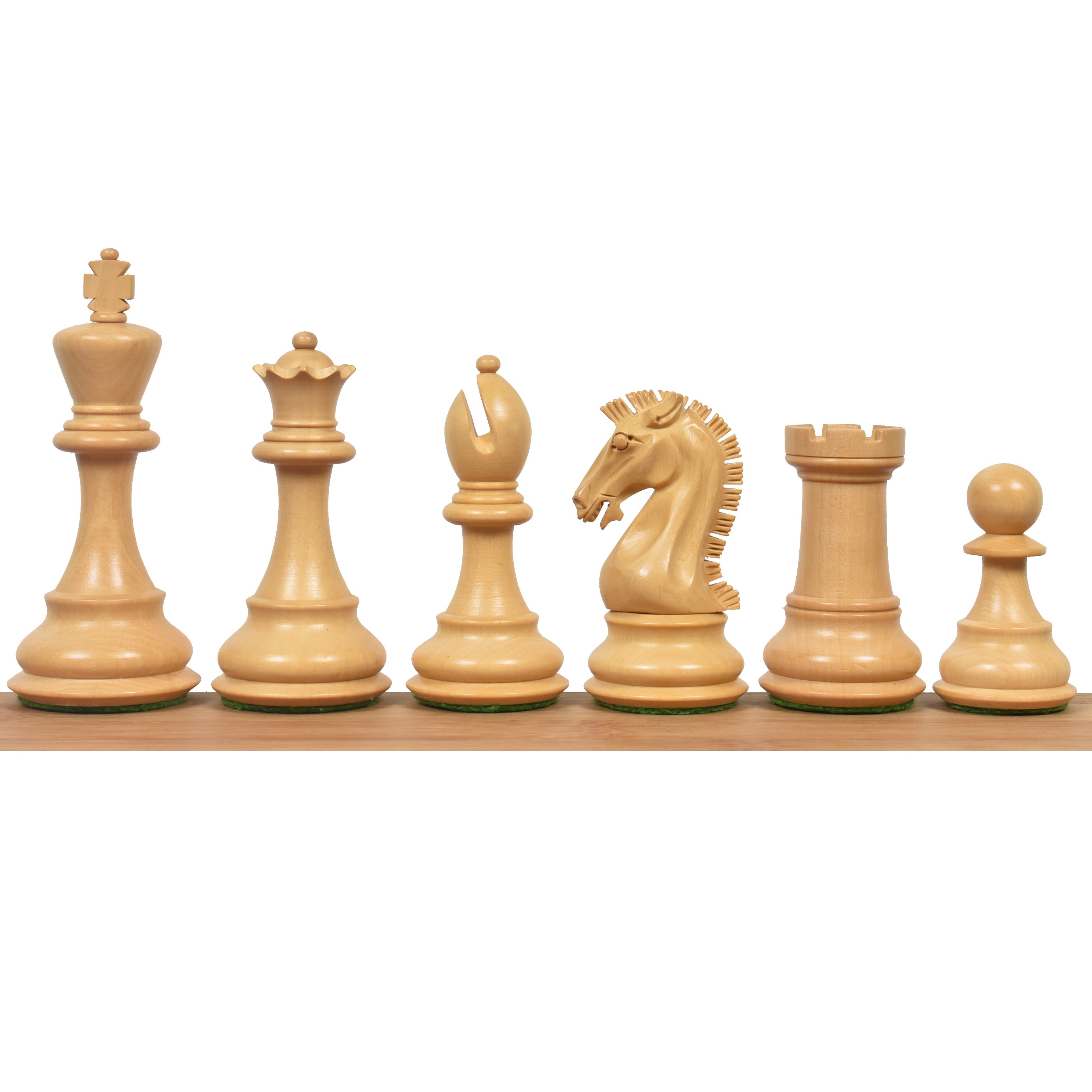 Combo of 3.9" Craftsman Series Staunton Chess Set - Pieces in Ebonised Boxwood with Board and Box