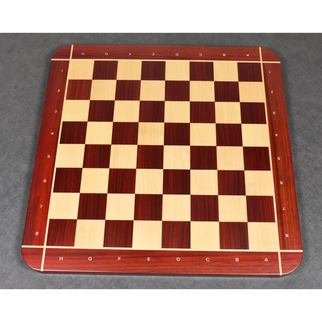 Slightly Imperfect 23" Bud Rosewood & Maple Wood Chessboard - 60 mm Square - Algebraic notations - Warehouse Clearance - USA Shipping Only