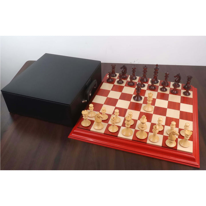 4.3” Luksusowy zestaw szachów Staunton z serii Aristocrat - tylko szachy - Pączek Drewno Rózane i Bukszpan