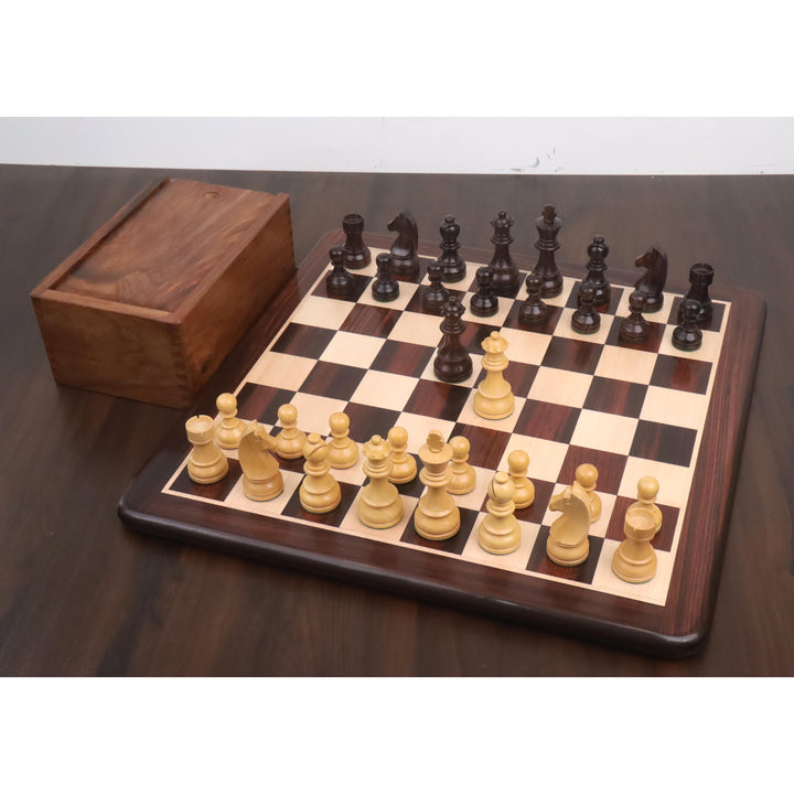 Slightly Imperfect 3.9" Tournament Chess Set- Chess Pieces Only - Rosewood with Extra Queens