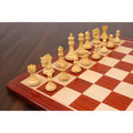 Slightly Imperfect 3.3" Spiraled Steed Luxury Chess Set- Chess Pieces Only - Bud Rosewood & Boxwood