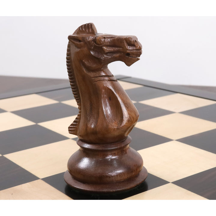 Leicht unvollkommenes 6,3" Jumbo Pro Staunton Luxus-Schach-Set - Nur Schachfiguren - Goldenes Rosenholz & Buchsbaum