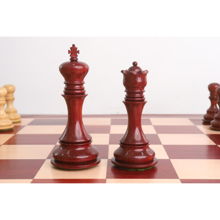 Combo de la série Goliath Jeu d'échecs de luxe Staunton - Pièces en palissandre Bourgeon avec planche et boîte