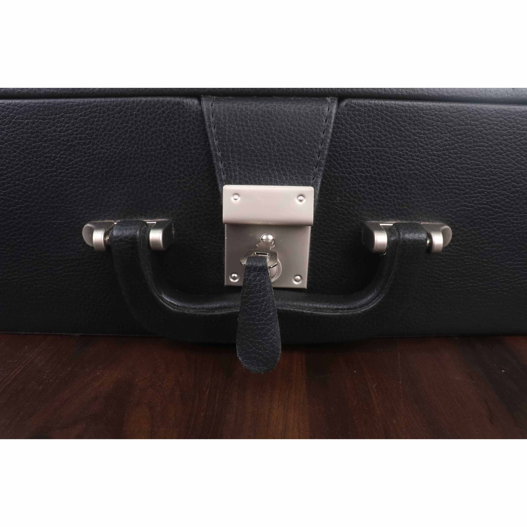 Leatherette Coffer Storage Box for Chess Pieces - 3.5" to 4.1" chessmen - with tray - Warehouse Clearance - Europe Shipping Only