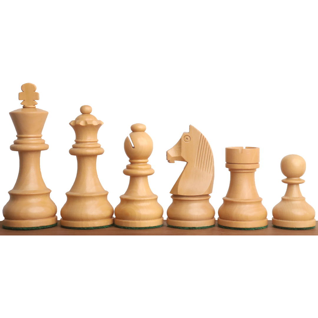 3.9" Jeu d'échecs de tournoi Combo - Pièces en bois de rose avec planche et boîte