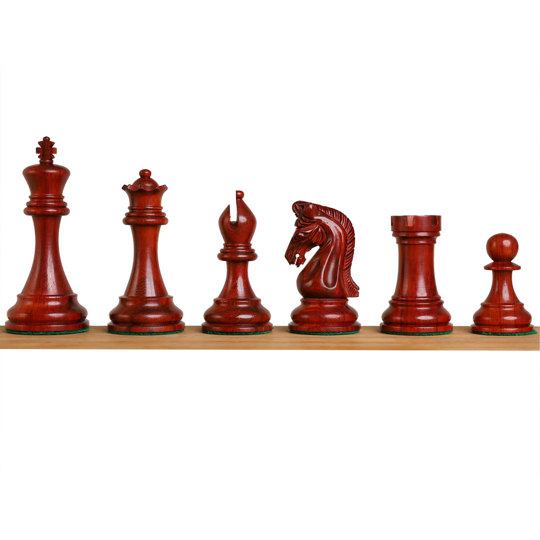 Repro 2016 Sinquefield Staunton Chess Set- Chess Pieces Only-Bud Rosewood-Triple Weight