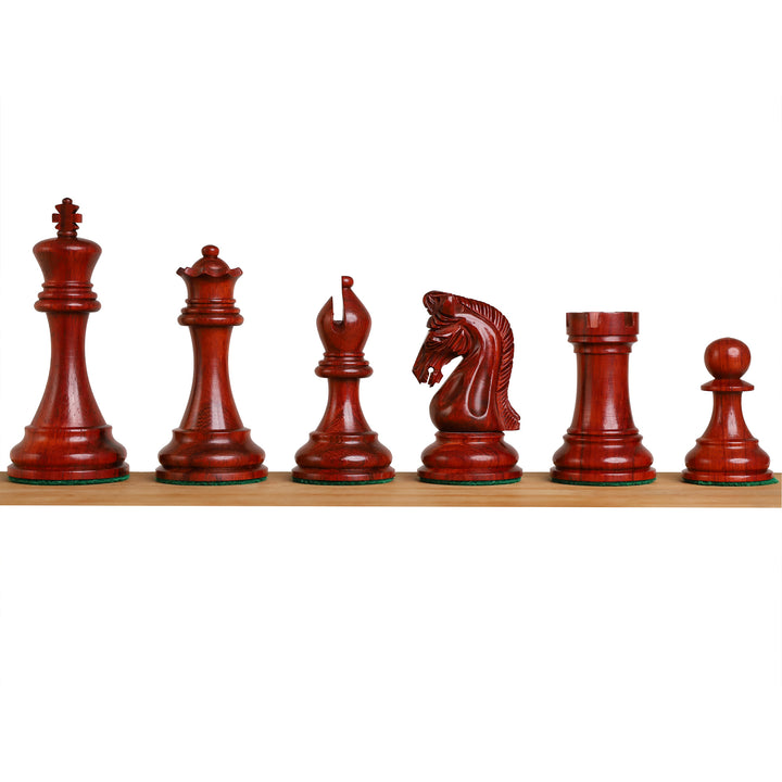 Repro 2016 Sinquefield Staunton Chess Set- Chess Pieces Only-Bud Rosewood-Triple Weight