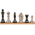 Slightly Imperfect Staunton Inspired Brass Metal Luxury Chess Pieces & Board Set - 12" - Unique Art - Warehouse Clearance - USA Shipping Only