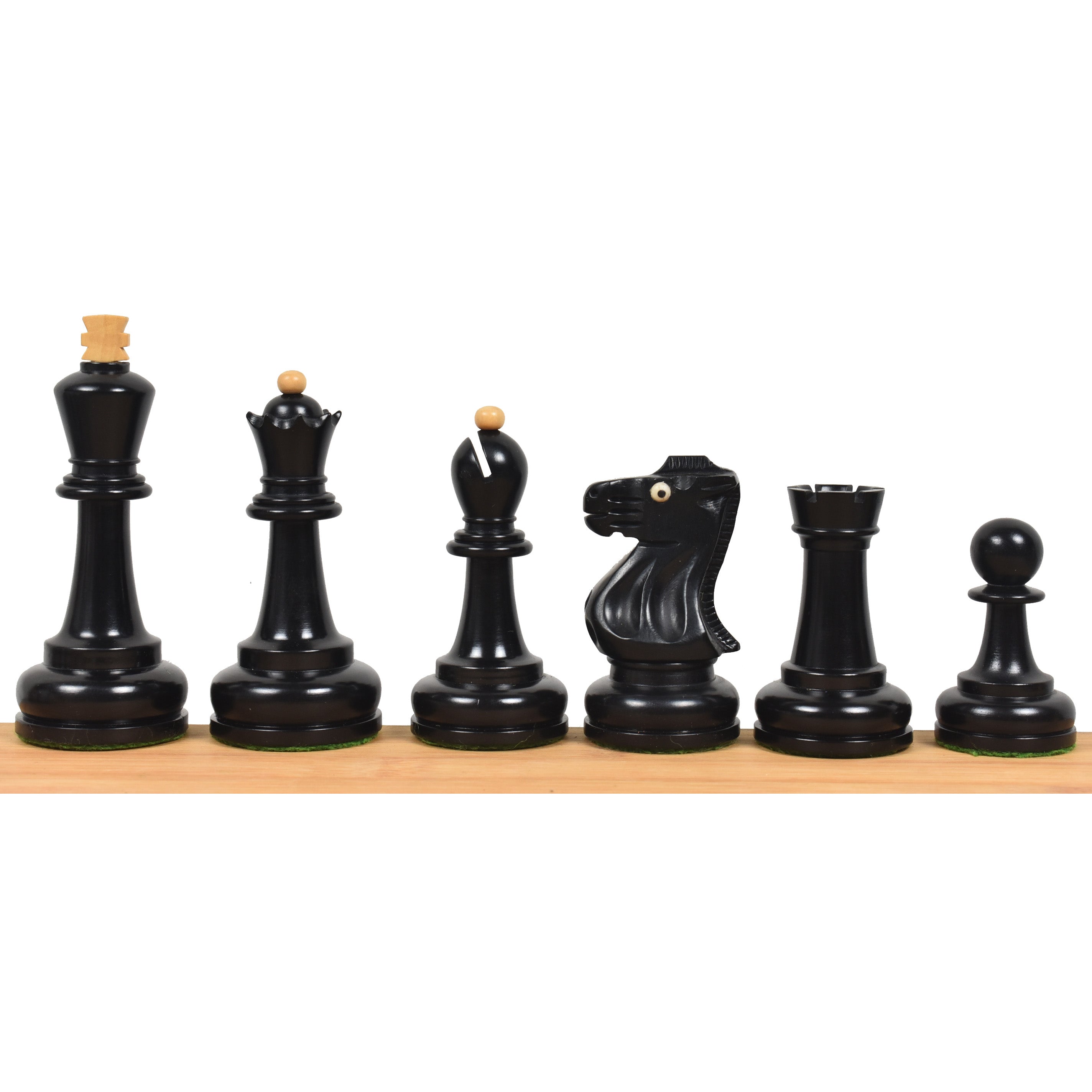 Slightly Imperfect 3.7" Soviet Grandmaster Supreme Chess Pieces only Set in Boxwood- Glass Eyes