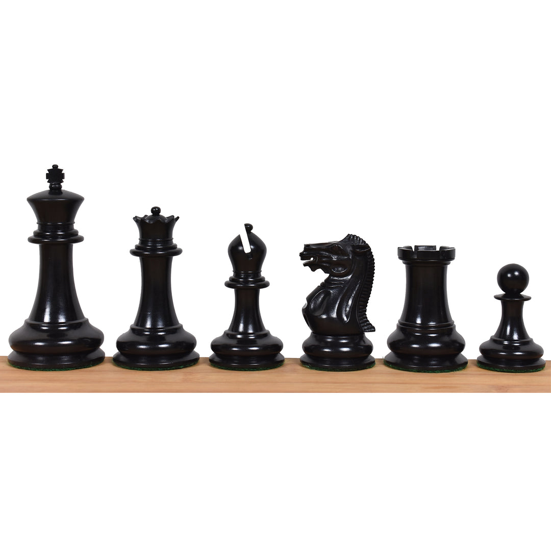 1849 Jaques Cook Staunton Set di scacchi da collezione - Solo pezzi di scacchi - Legno di ebano - 3,75