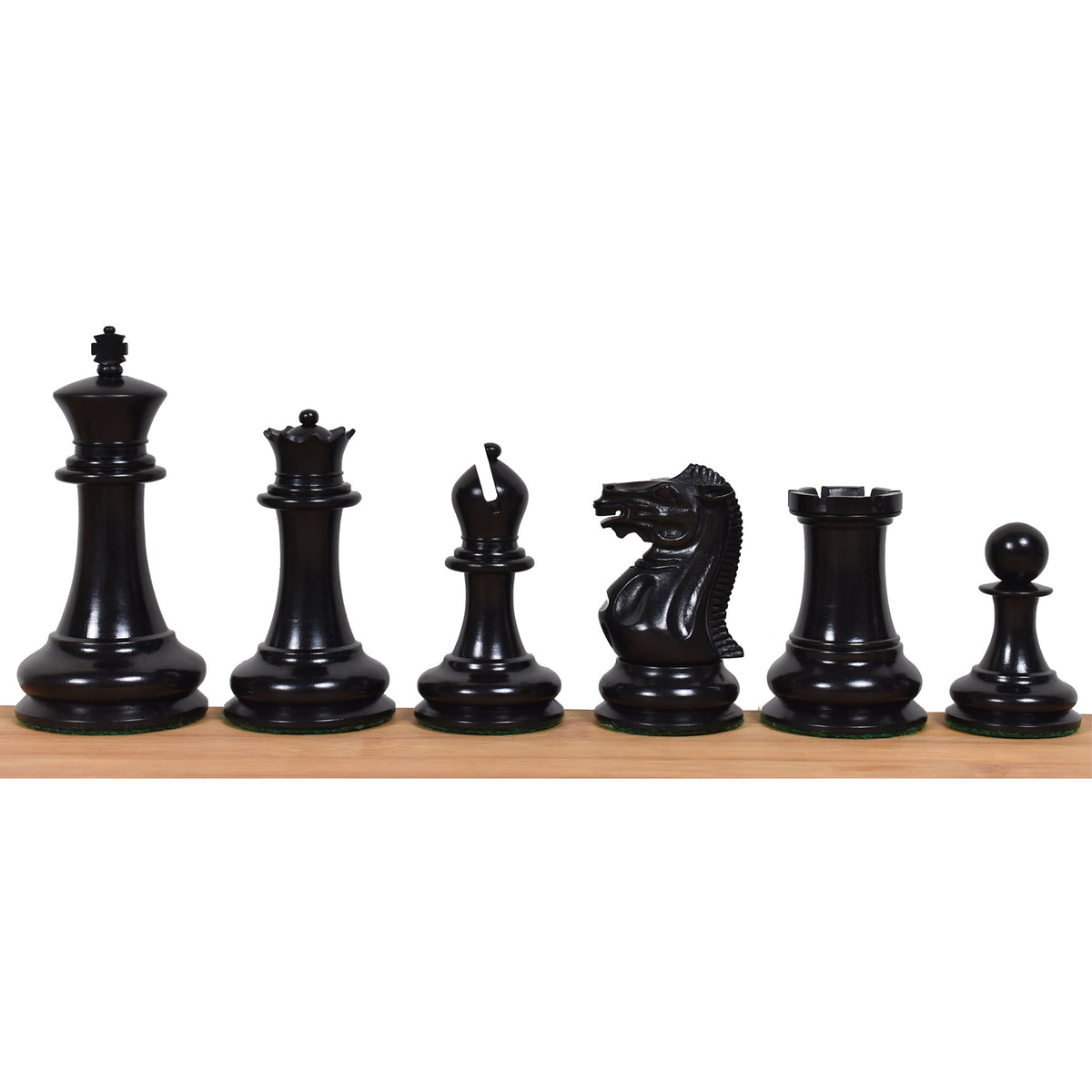 1849 Jaques Cook Staunton Collectors Chess Set- Chess Pieces Only - Ebony Wood - 3.75"