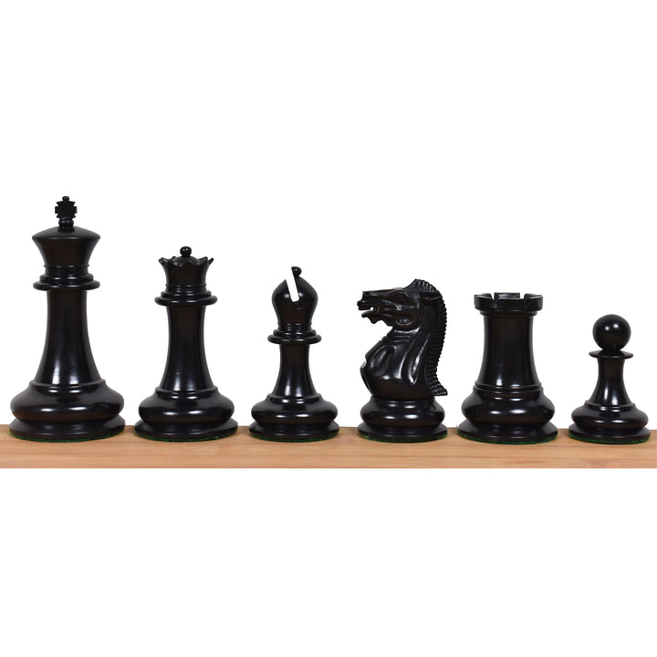 1849 Jaques Cook Staunton Set di scacchi da collezione - Solo pezzi di scacchi - Legno di ebano - 3,75