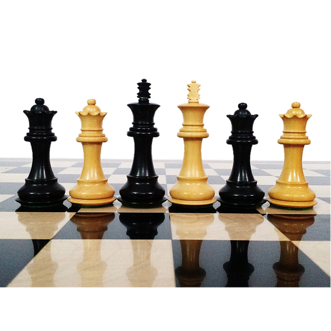 Slightly Imperfect Fierce Knight Staunton Chess Set- Chess Pieces Only - Weighted Boxwood - 3.5" Extra Queens - Warehouse Clearance - USA Shipping Only