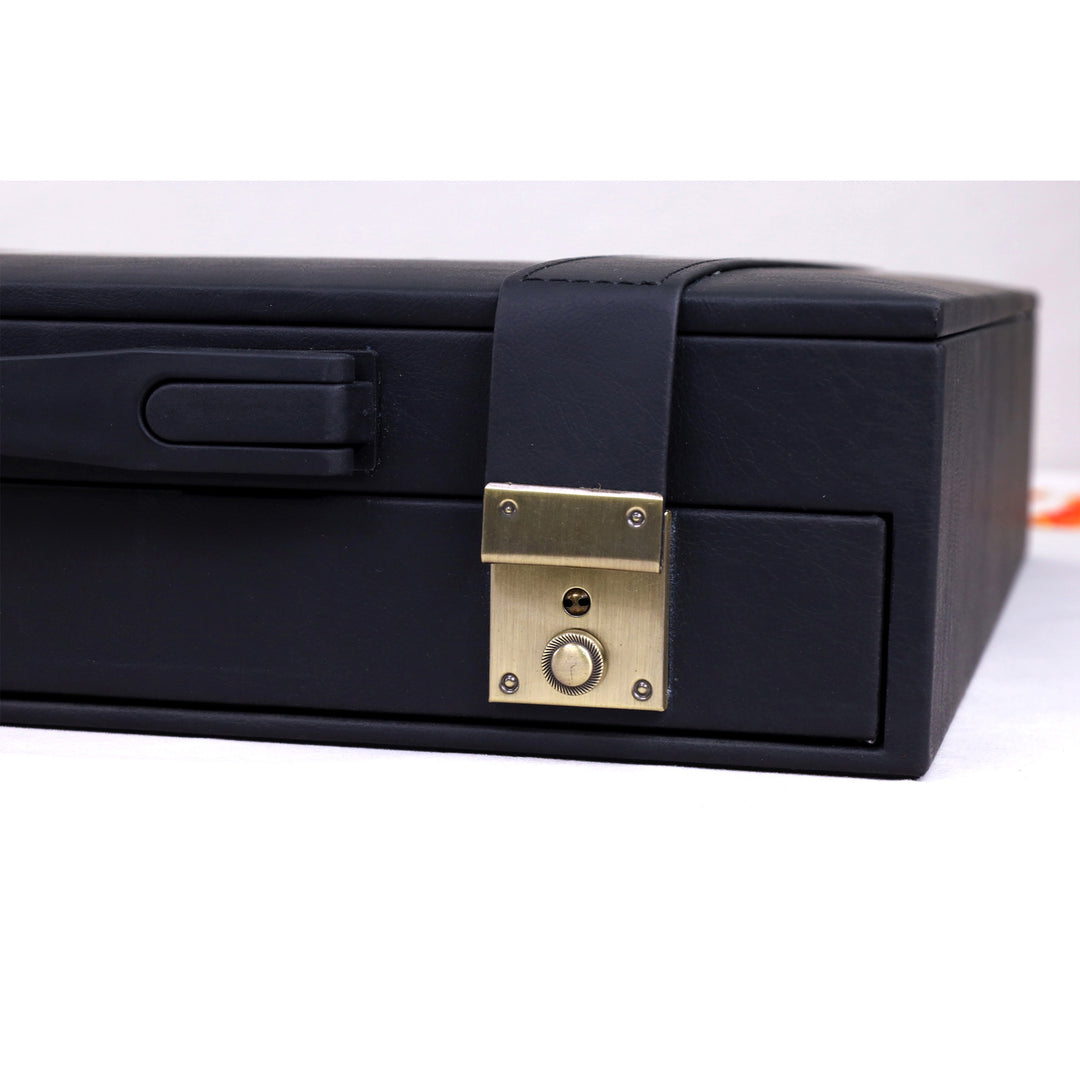 3.1" Russian Zagreb Gift Chess Set Combo - Pieces in Ebonized Boxwood with 17" Ebony Board & Storage Case