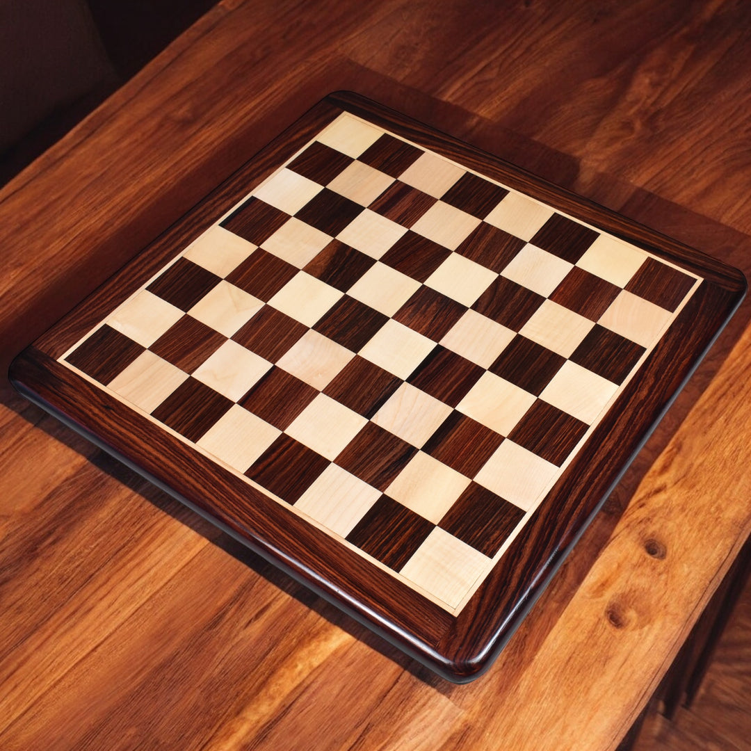 Combo of 3.9" Heritage Series Staunton Chess Set - Pieces in Rosewood & Boxwood with Chess Board & Storage Box