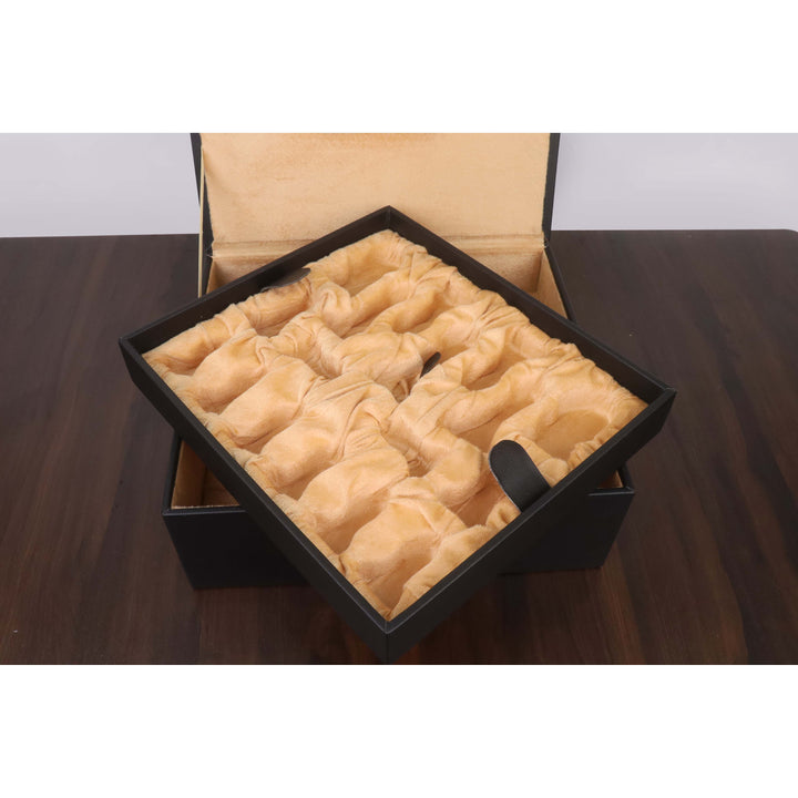 Leatherette Coffer Storage Box for Chess Pieces of 4.2" to 4.6" - with tray