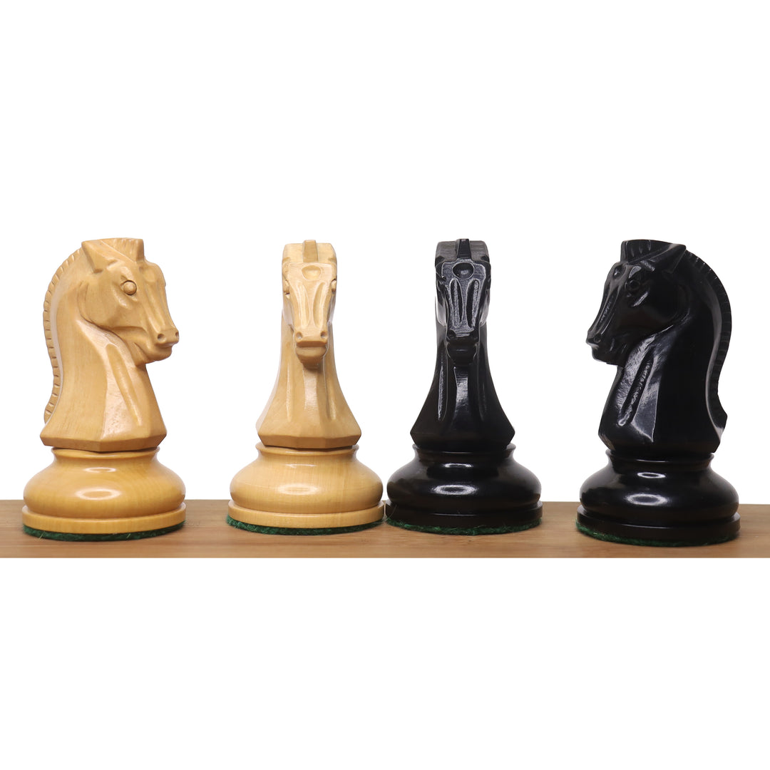 Slightly Imperfect 1950s' Fischer Dubrovnik Chess Set - Chess Pieces Only- Ebony & Boxwood - 3.8 " King - Warehouse Clearance - USA Shipping Only