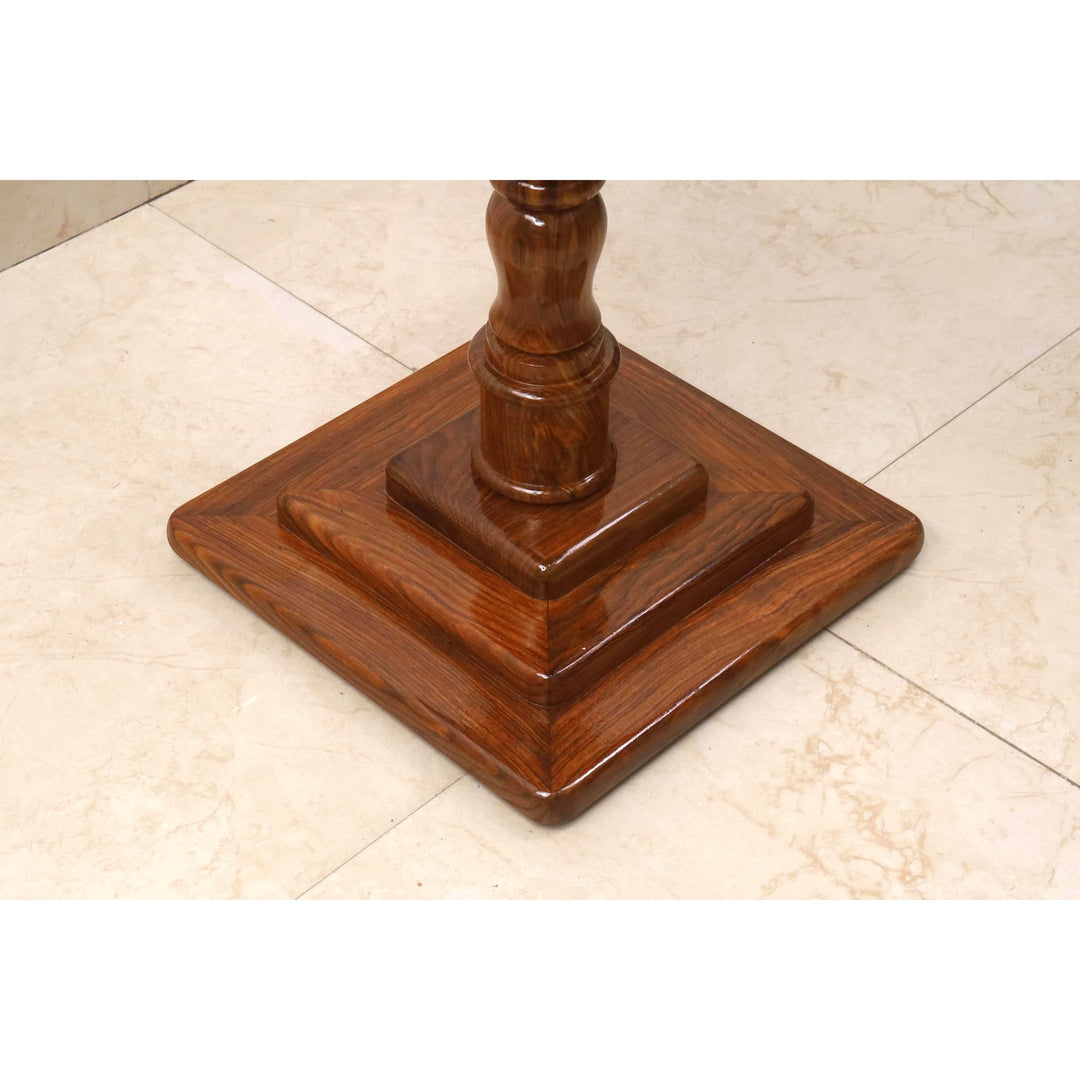 20" Wooden Chess Table with Drawers – Monarch Series in Golden Rosewood & Maple