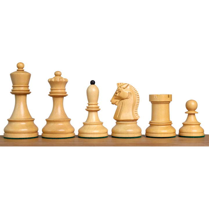1950s' Fischer Dubrovnik Combo Chess Set with Folding Golden Rosewood & Maple Chess Board