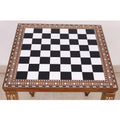 21" Players Wooden Chess Table – Golden Rosewood & Acrylic Ivory (27" Height)