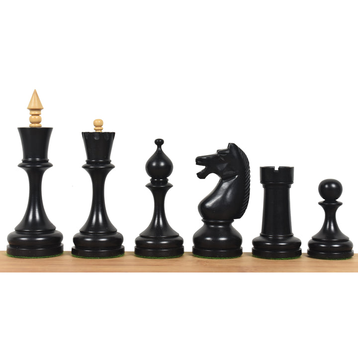 Slightly Imperfect 4.5" Circa 1960's Soviet Russian Chess Set - Chess Pieces Only-Double Weighted Boxwood - Warehouse Clearance - USA Shipping Only