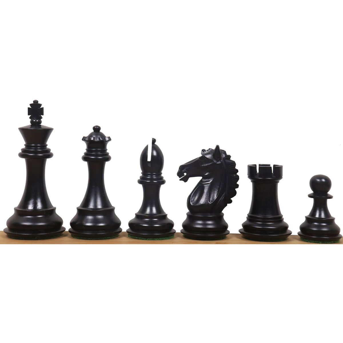 3.9" Alban Staunton Chess Set- Chess Pieces Only- Double Weighted Red & Black Dyed Wood - Warehouse Clearance - USA Shipping Only