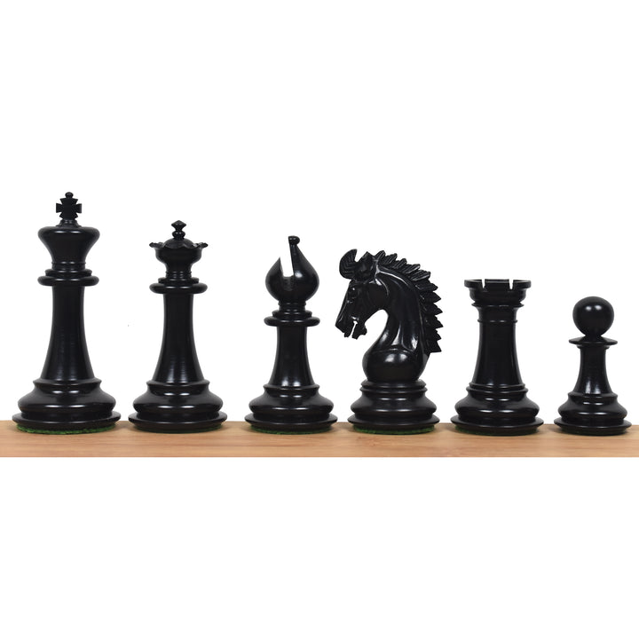 Slightly Imperfect 3.7" Emperor Series Staunton Chess Set- Chess Pieces Only- Double Weighted Ebony Wood