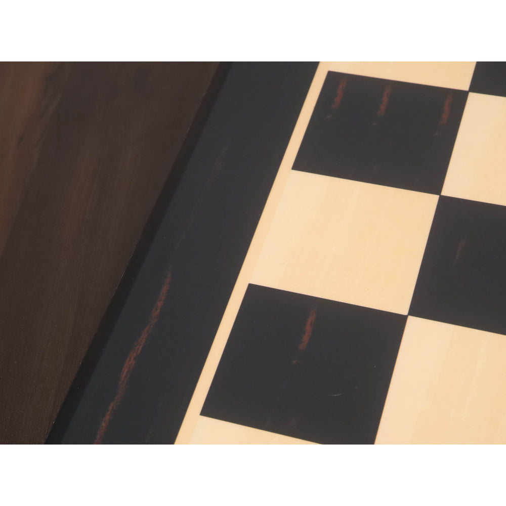 21" Ebony & Maple Wood Printed Chess Board Border