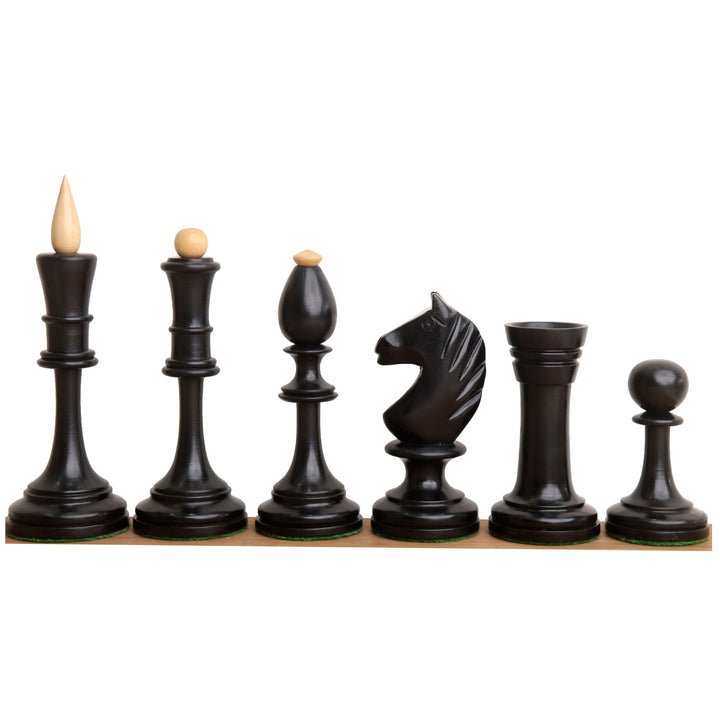 Jeu de pièces d'échecs russes soviétiques Averbakh 4.8" - Buis doublement lesté
