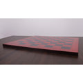 Profile view of the 22 inch large chess board showing its thickness and professional gloss coating.