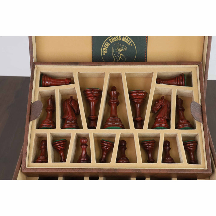 Signature Leatherette Coffer Storage Box - Tan Brown - Chess Pieces upto 4" - Warehouse Clearance - USA Shipping Only
