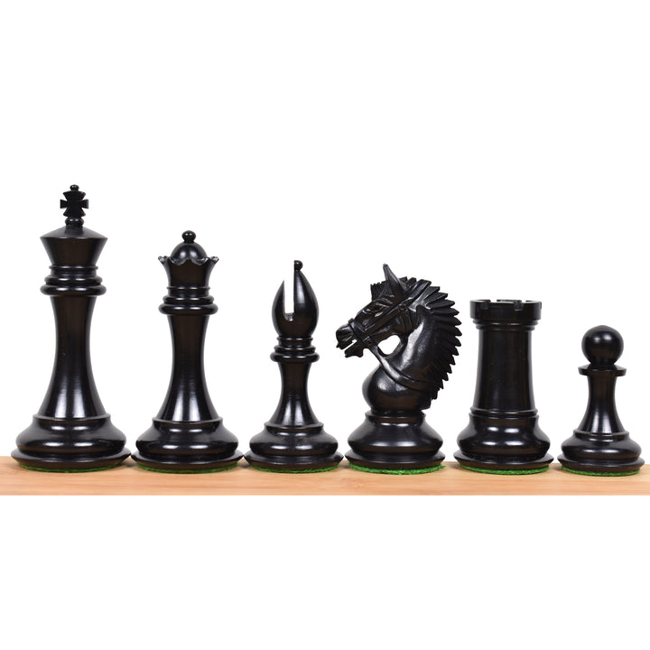 Slightly Imperfect 4.2" American Staunton Luxury Chess Set - Chess Pieces Only - Triple Weighted Ebony Wood