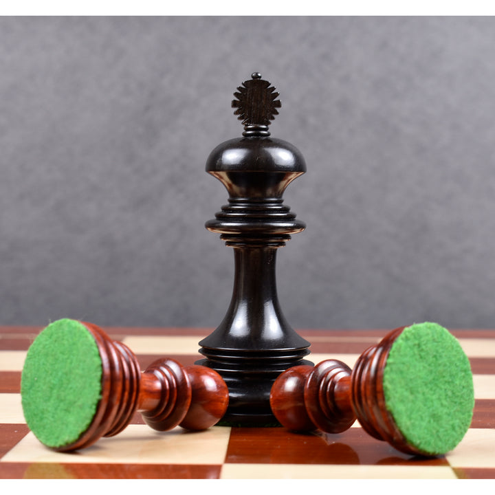 Slightly Imperfect Alexandria Luxury Staunton Chess Set- Chess Pieces Only - Triple Weighted - Ebony & Bud Rosewood