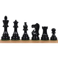Slightly Imperfect 3.8" Red & Black Painted Chess Set- Chess Pieces Only - Staunton Design- Weighted Boxwood - Warehouse Clearance - UK Shipping Only