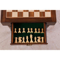 Slightly Imperfect 23" Tournament Chess Table with Drawers - Golden Rosewood & Maple