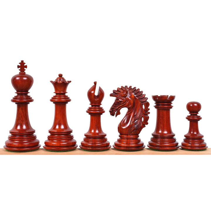 4.6" Mogul Staunton Luxury Chess Set- Chess Pieces Only - Triple Weighted Bud Rose Wood
