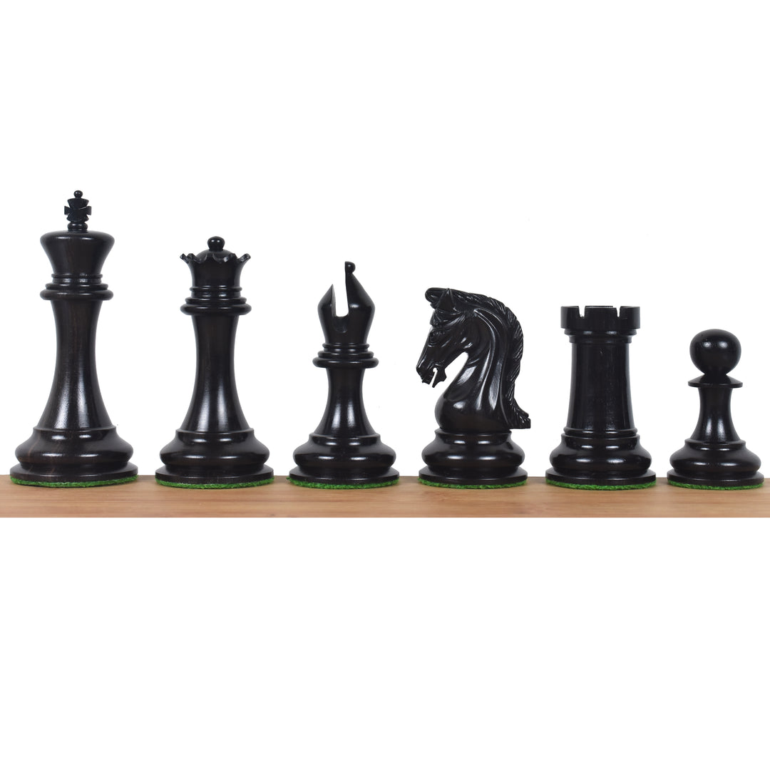 Slightly Imperfect Repro 2016 Sinquefield Staunton Chess Set - Chess Pieces Only - Ebony Wood - Triple Weight  - Warehouse Clearance - Europe Shipping Only